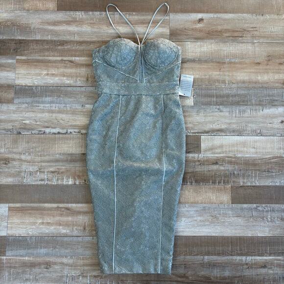 MISHA Collection Milly Sage Green Lace Corset Dress NWT Size XS - Picture 2 of 9